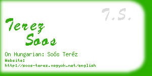 terez soos business card